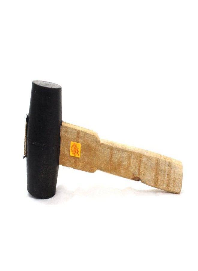 لافلي مطرقة مطاطية بقطر 2.5 بوصة من LOVELY® بمقبض خشبي لتأثير ناعم وبدون إتلاف - Image 1